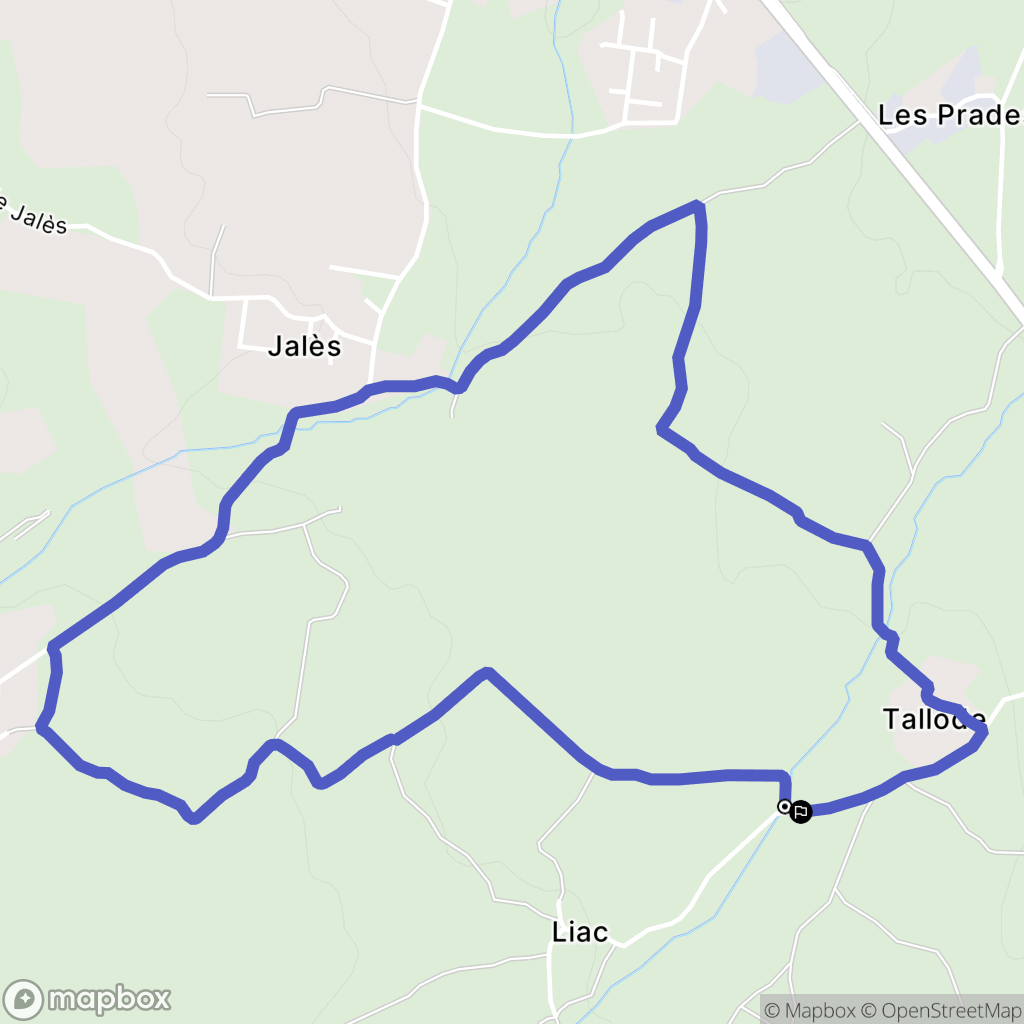 Saint-Christophe-sur-Dolaizon : carte du parcours de randonnée - France