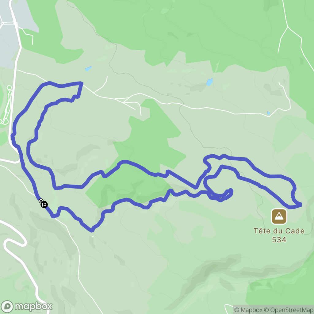 Le Beausset : carte du parcours de randonnée - France