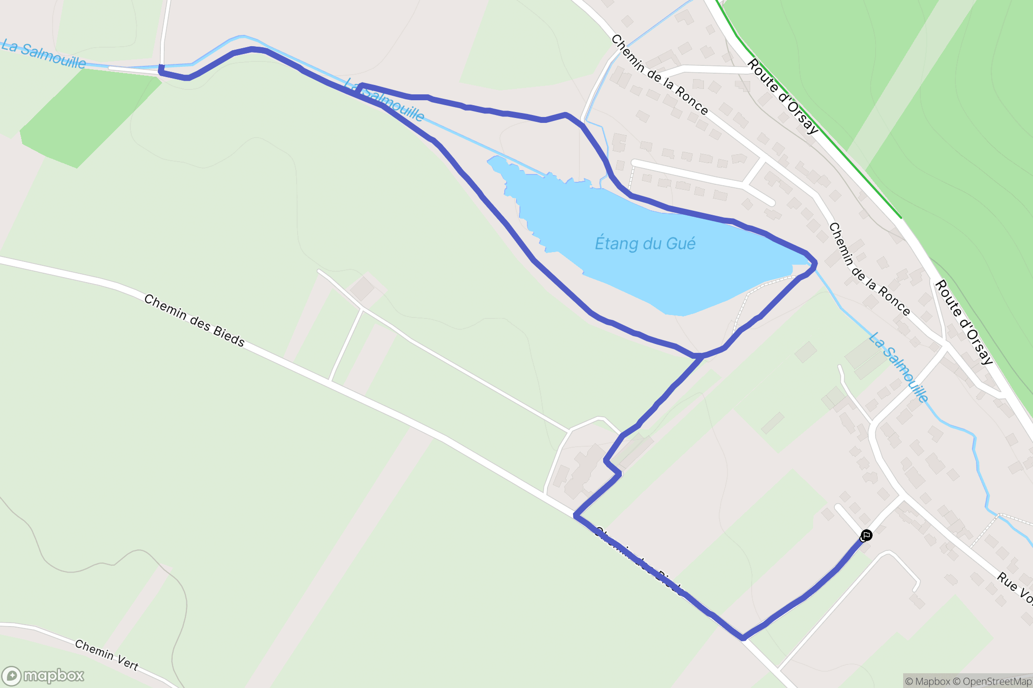 Marcoussis : carte du parcours de randonnée - France