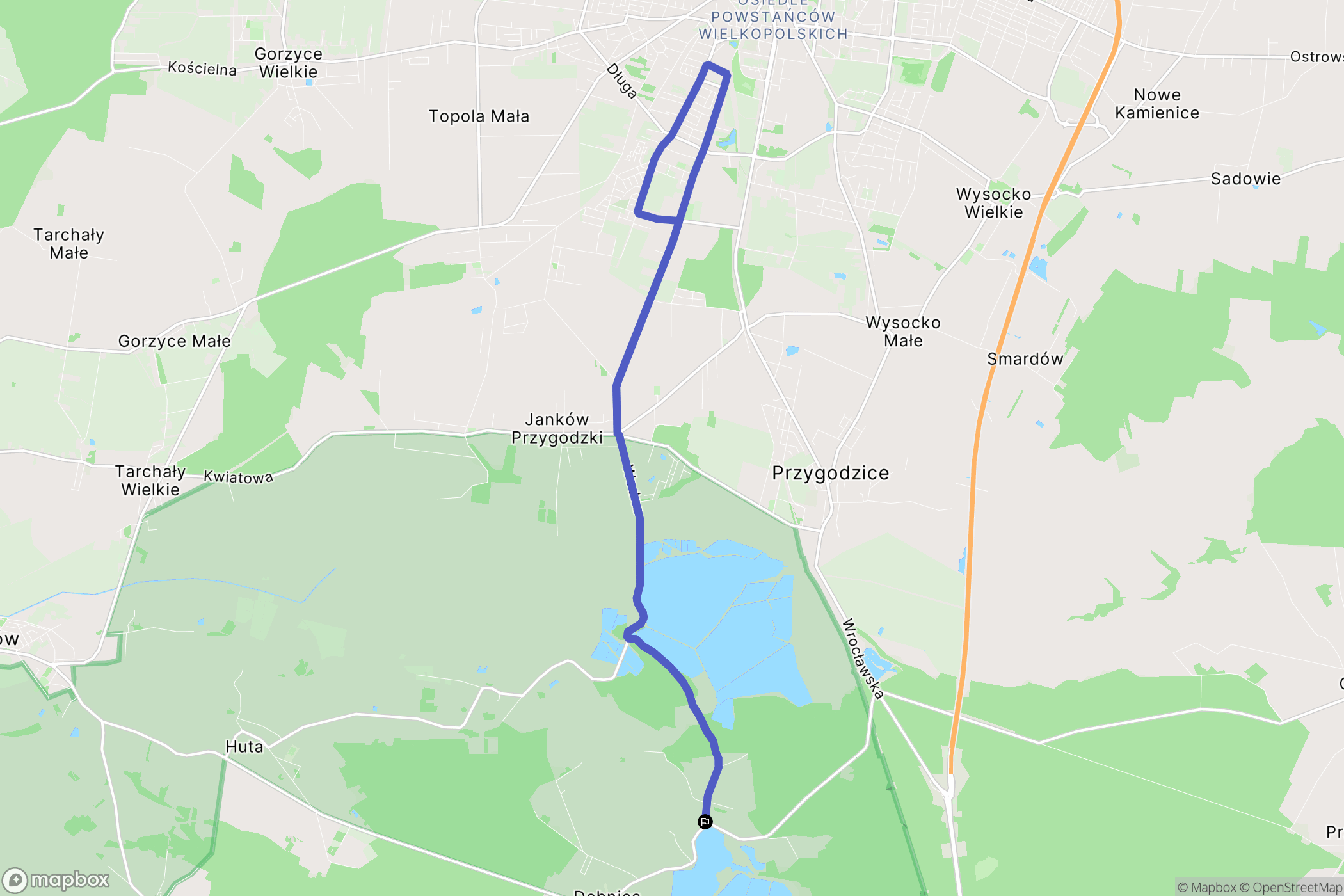 Dębnica: mapa trasy - Poland