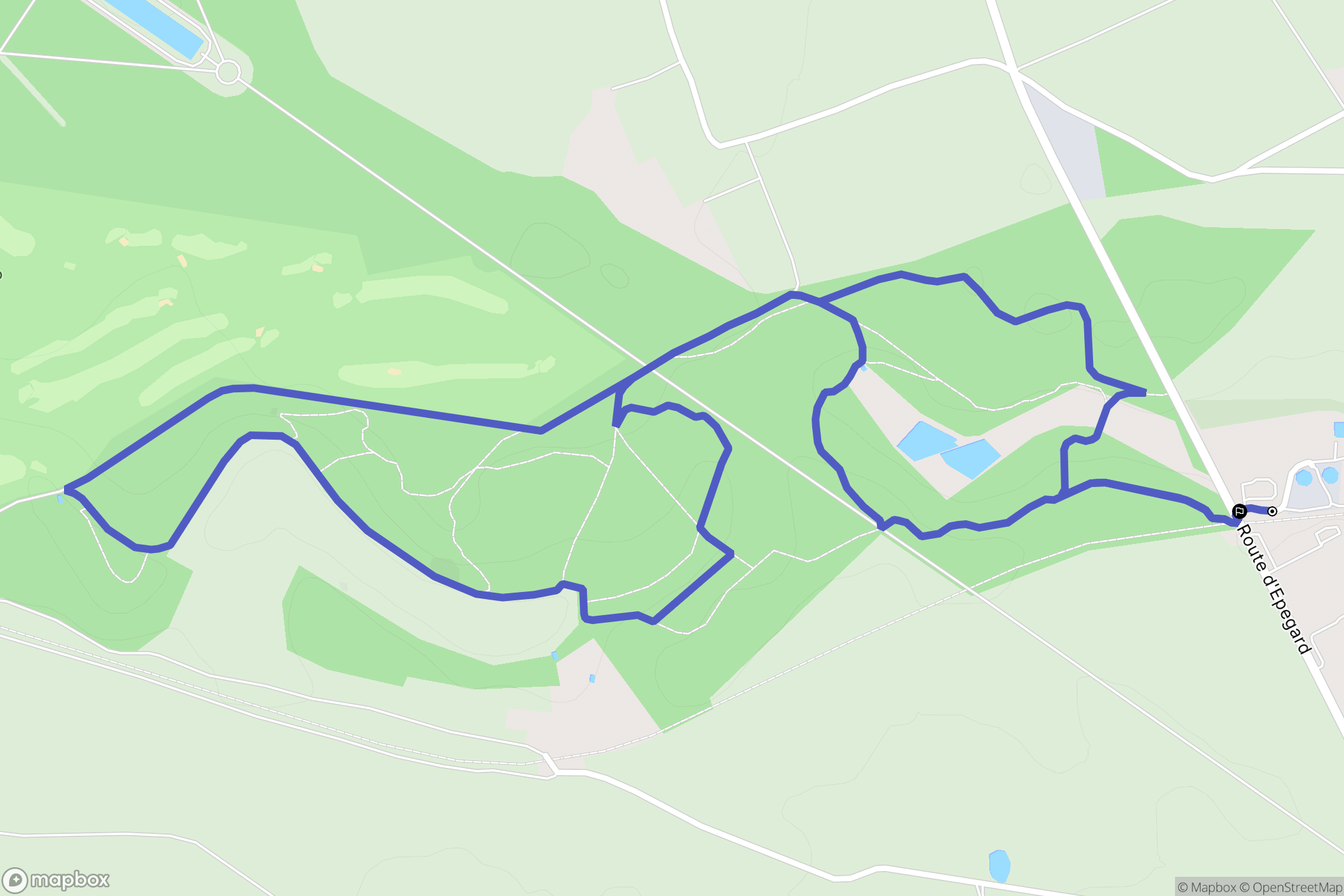 Le Neubourg : carte du parcours de randonnée - France