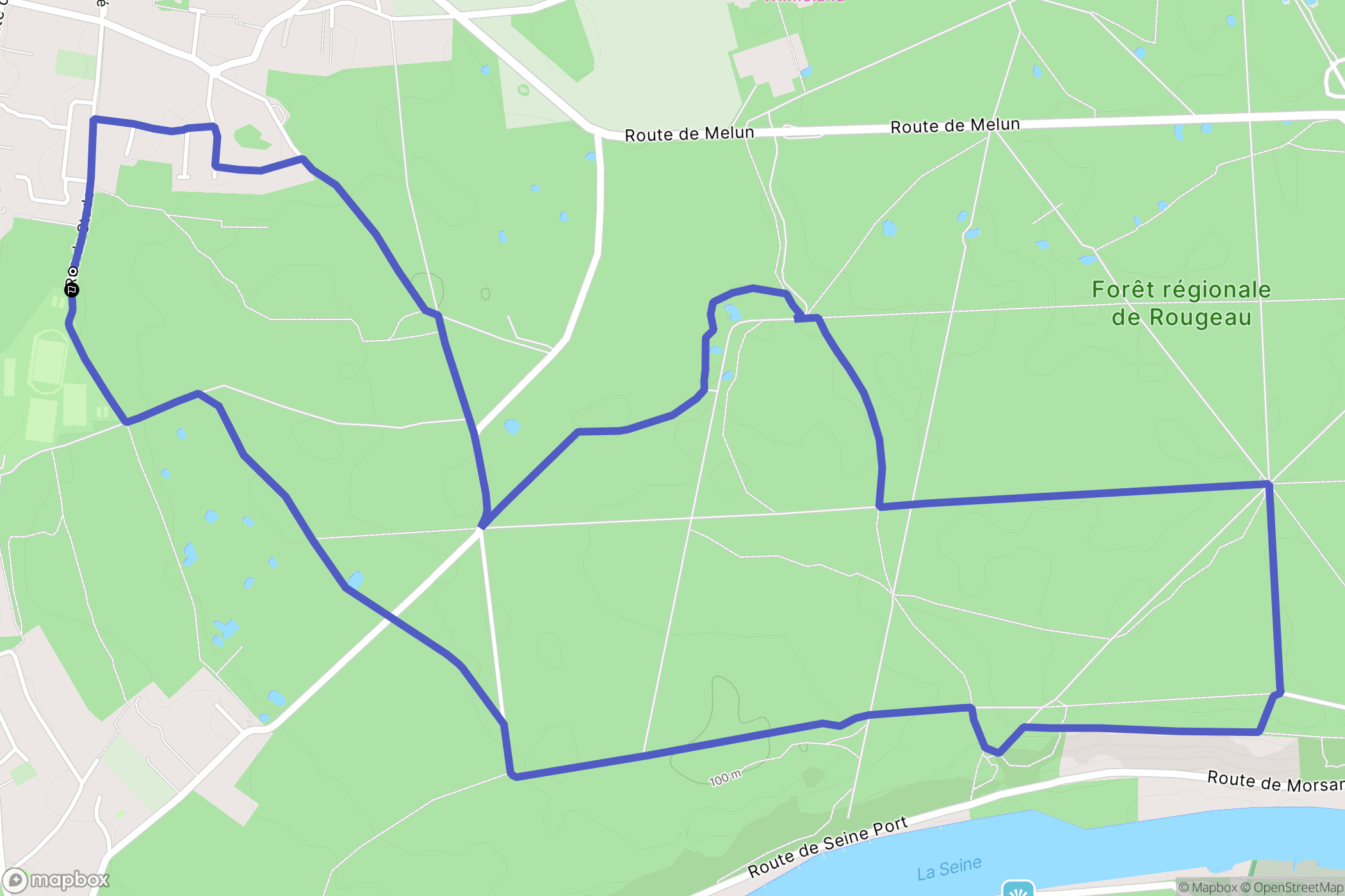 Saintry-sur-Seine : carte du parcours de randonnée - France