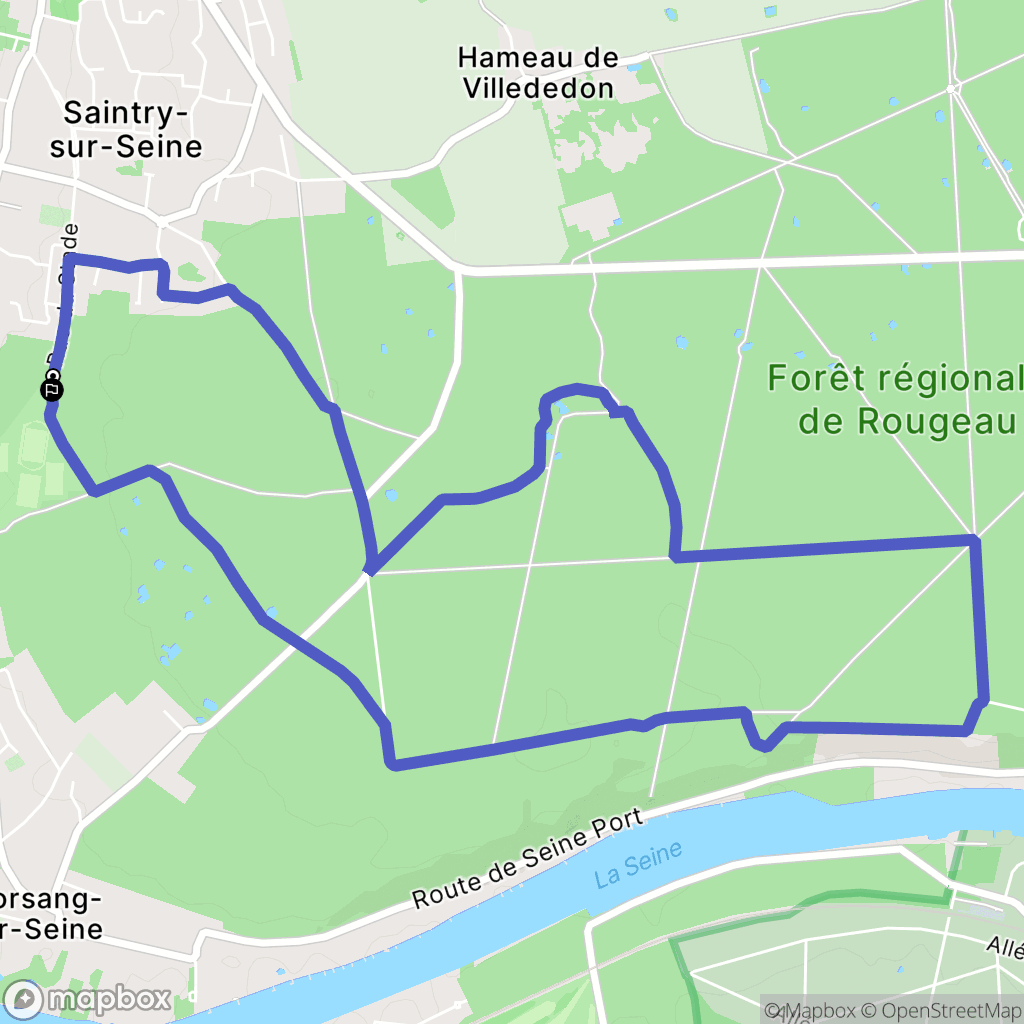 Saintry-sur-Seine : carte du parcours de randonnée - France