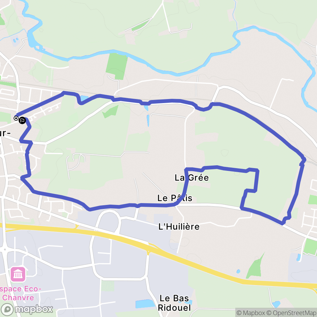 Noyal-sur-Vilaine : carte du parcours de randonnée - France