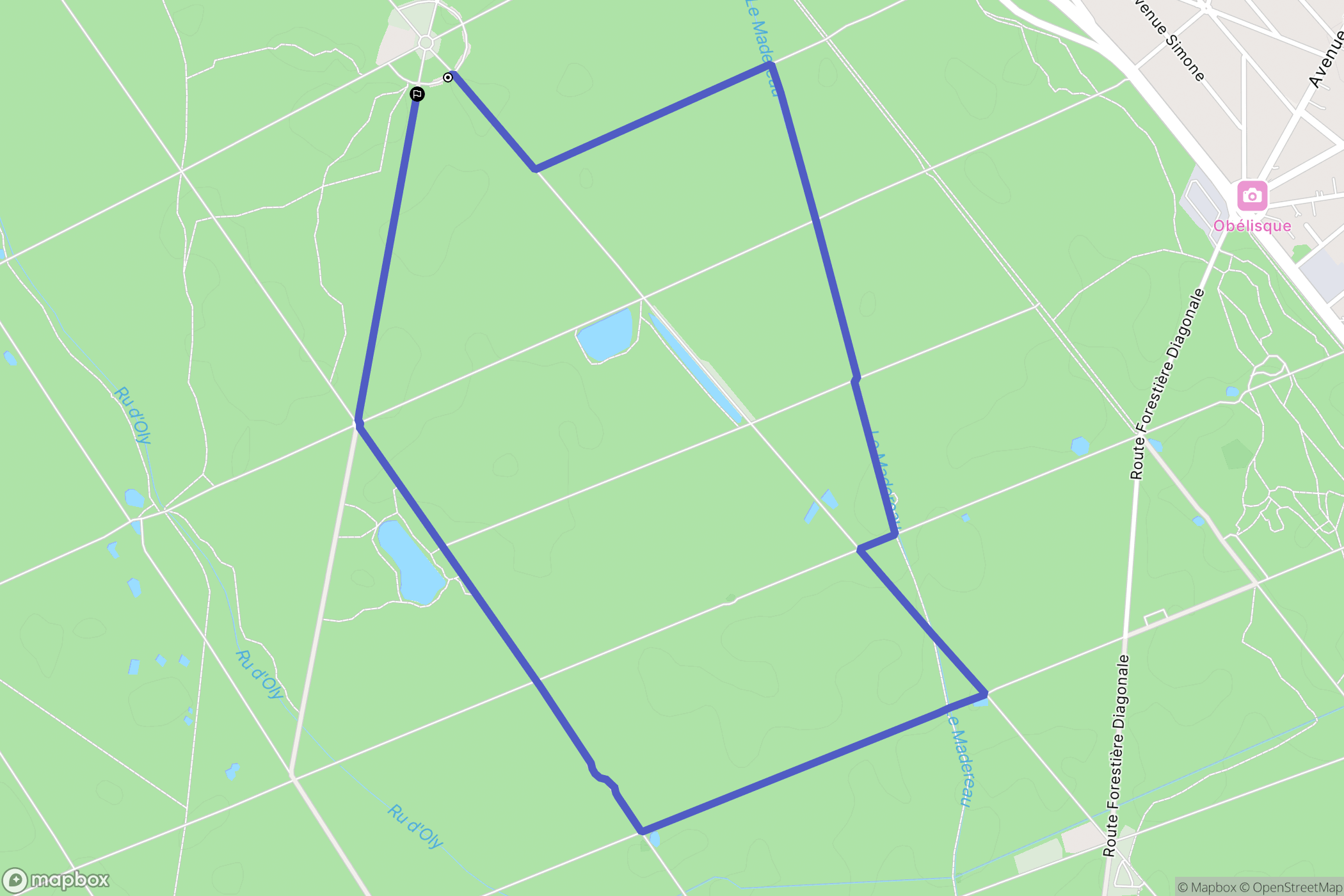 Montgeron : carte du parcours de randonnée - France