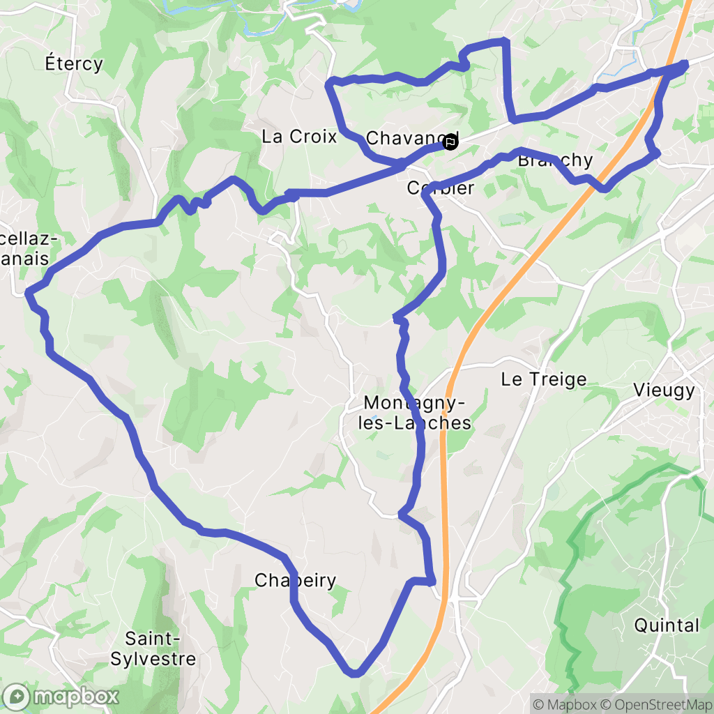 Chavanod : carte du parcours de randonnée - France