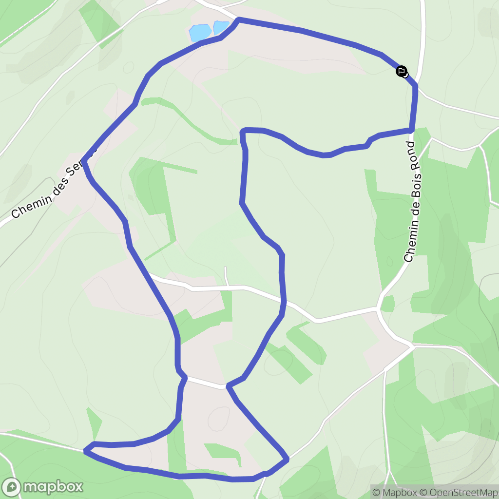 Châbons : carte du parcours de randonnée - France