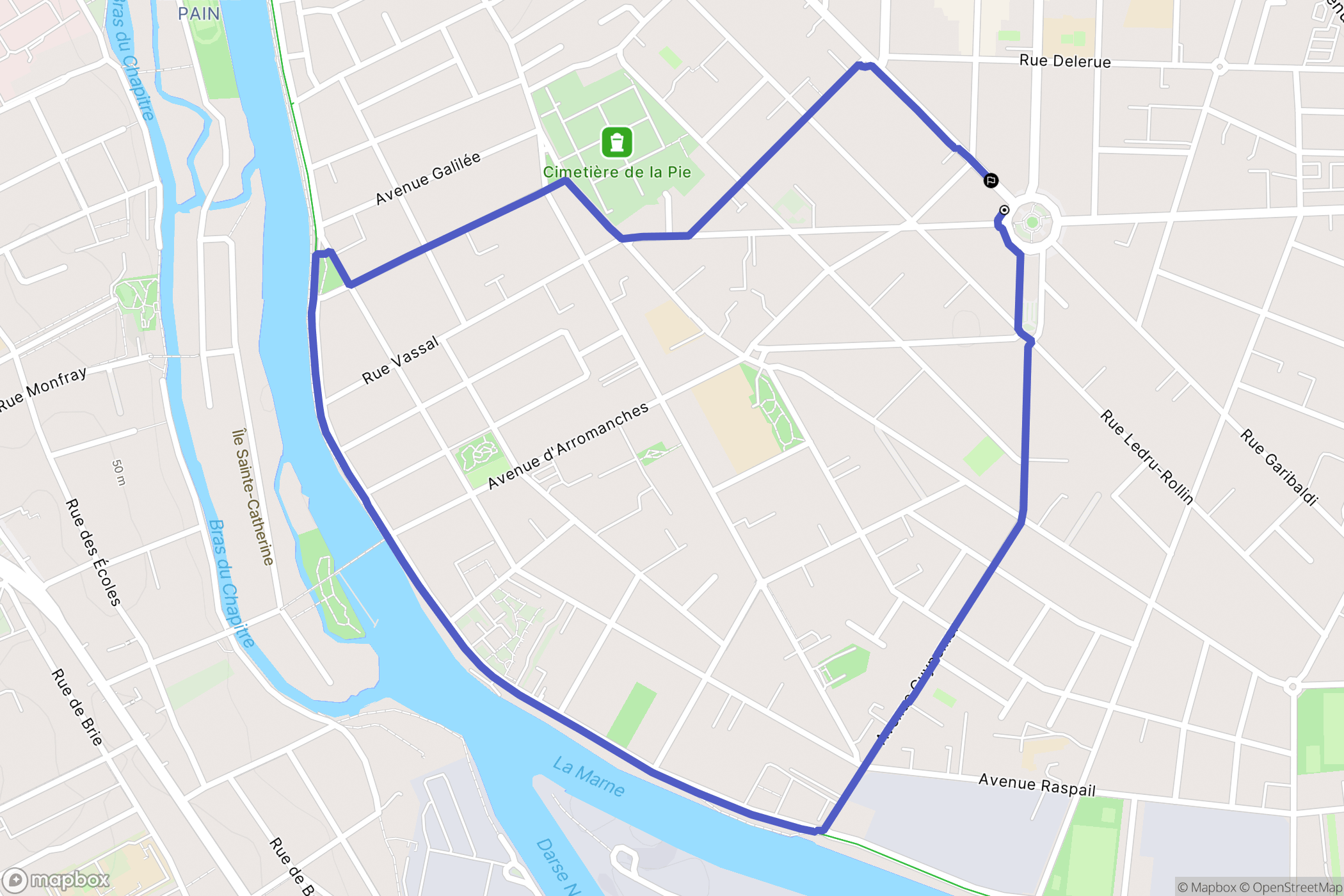 Saint-Maur-des-Fossés : carte du parcours de randonnée - France