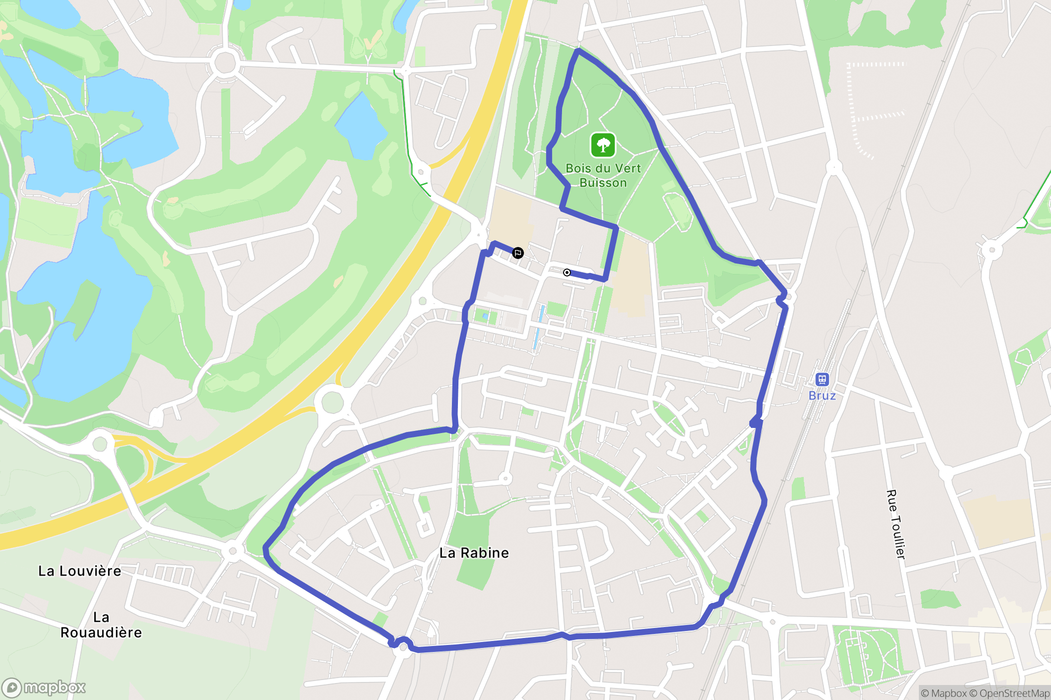 Bruz : carte du parcours de randonnée - France