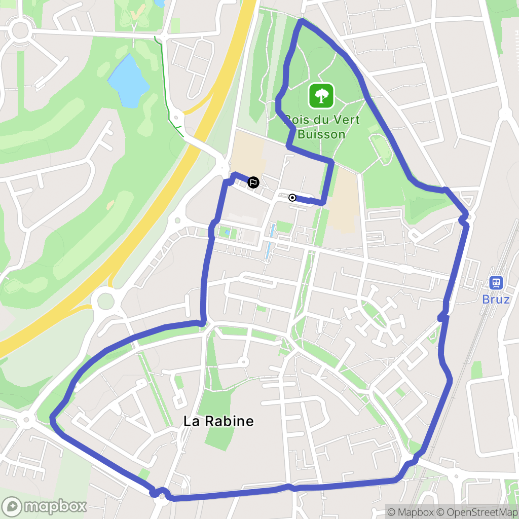 Bruz : carte du parcours de randonnée - France