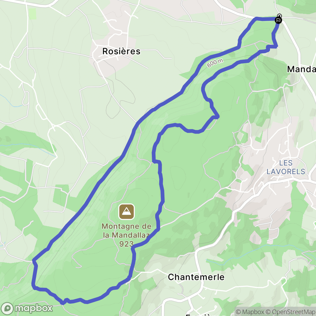 Choisy : carte du parcours de randonnée - France