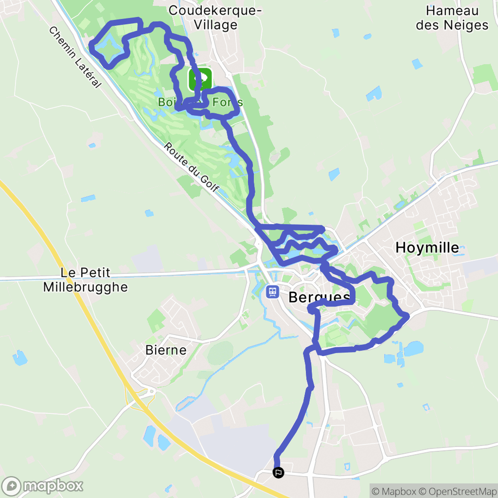 Socx : carte du parcours de randonnée - France