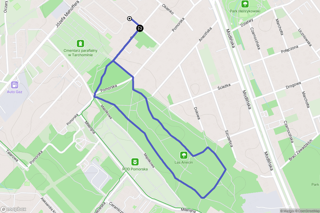Warszawa: mapa trasy - Poland