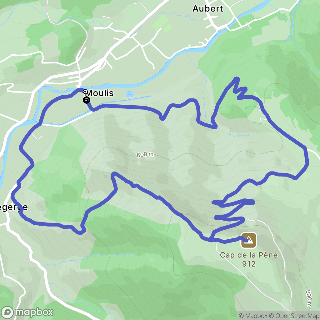 Moulis : carte du parcours de randonnée - France