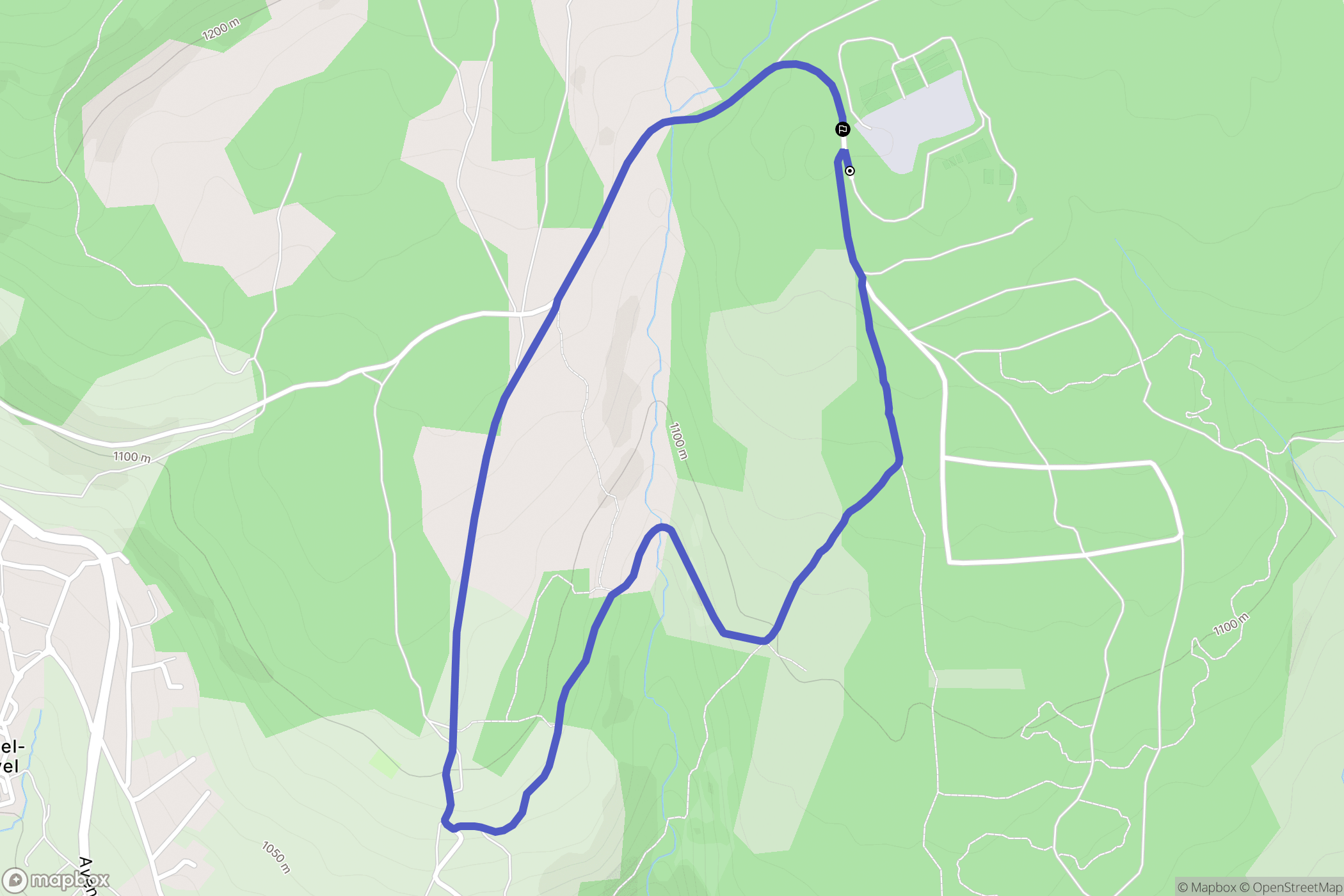 Badaroux : carte du parcours de randonnée - France