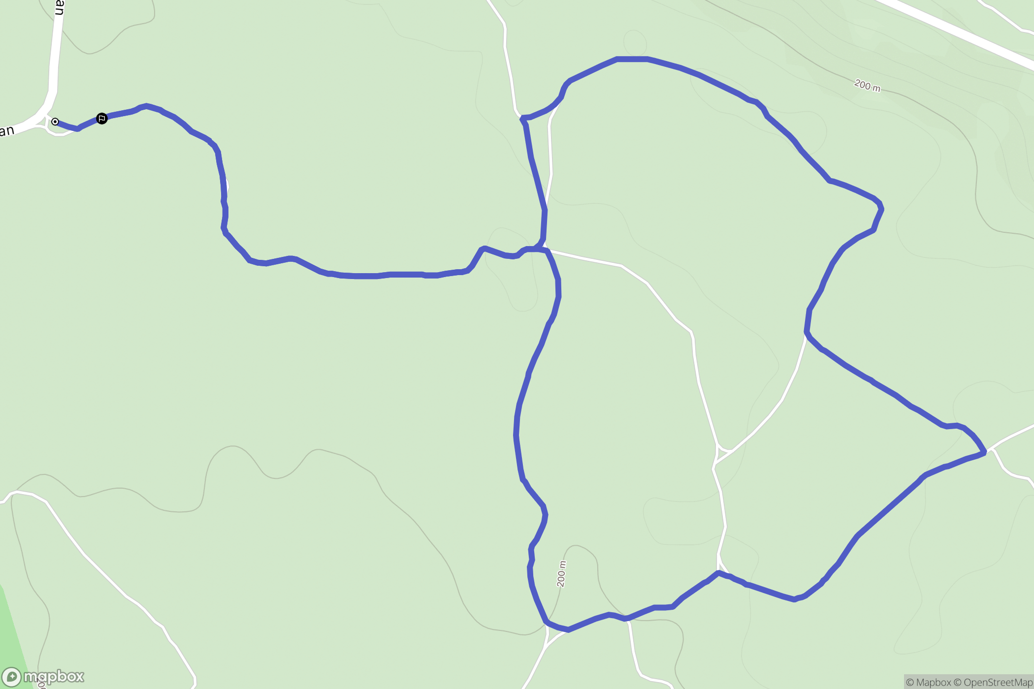 Laurens : carte du parcours de randonnée - France