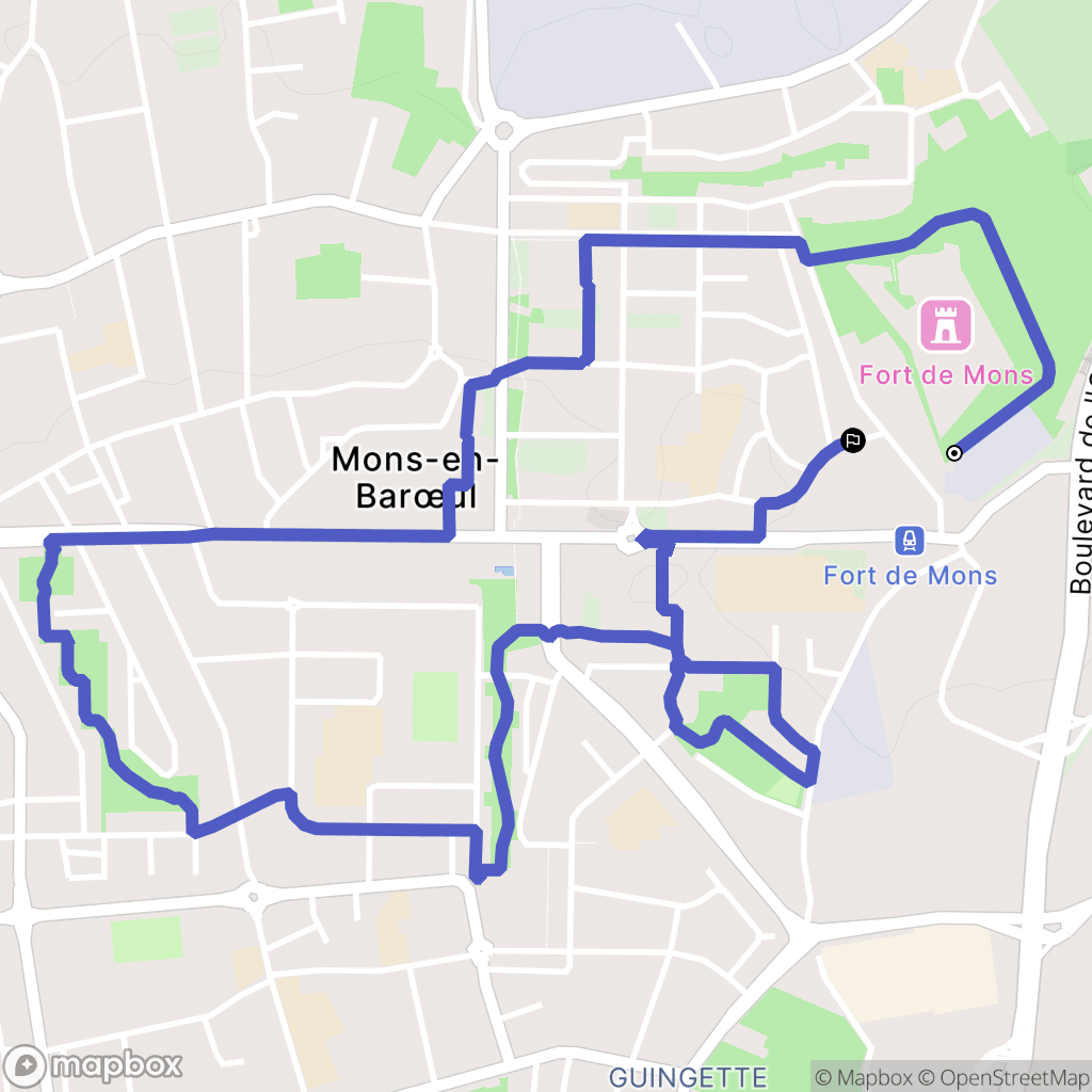 Mons-en-Barœul : carte du parcours de randonnée - France