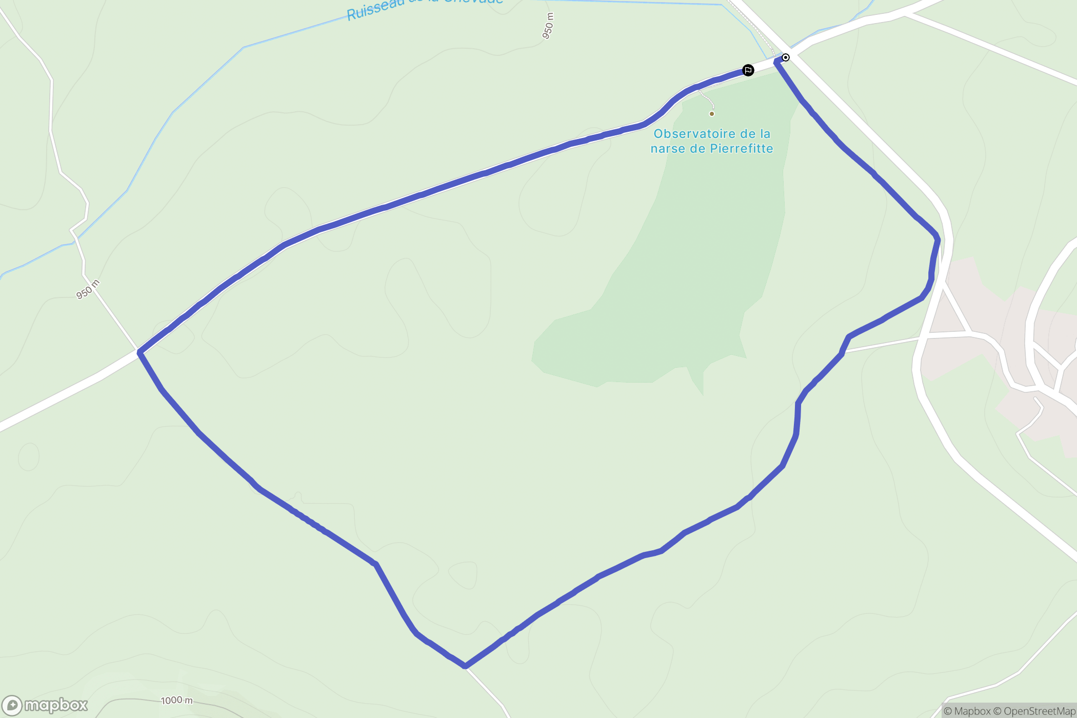 Talizat : carte du parcours de randonnée - France