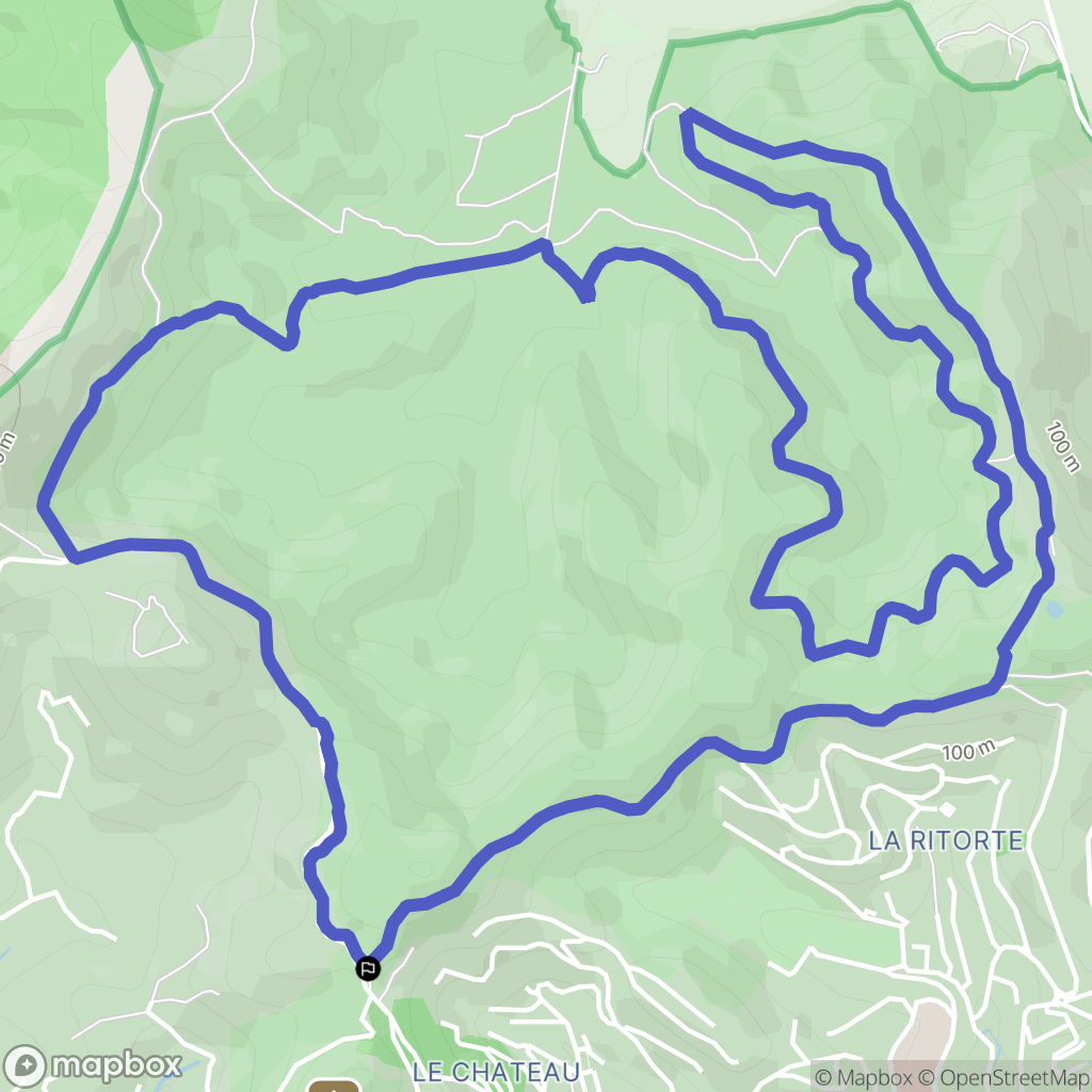 Hyères : carte du parcours de randonnée - France