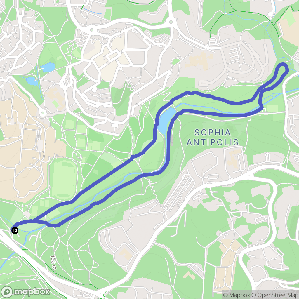 Valbonne : carte du parcours de randonnée - France