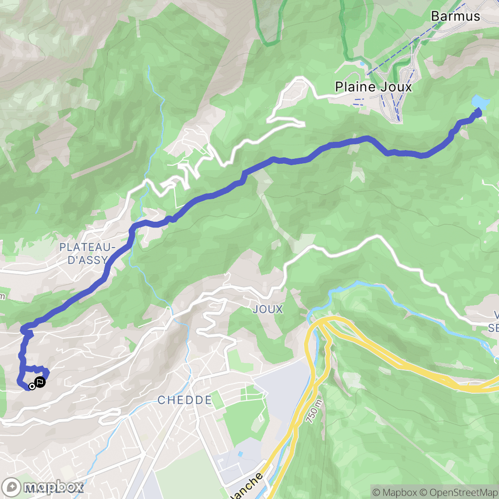Passy : carte du parcours de randonnée - France