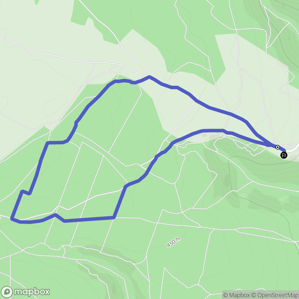 Couchey : carte du parcours de randonnée - France