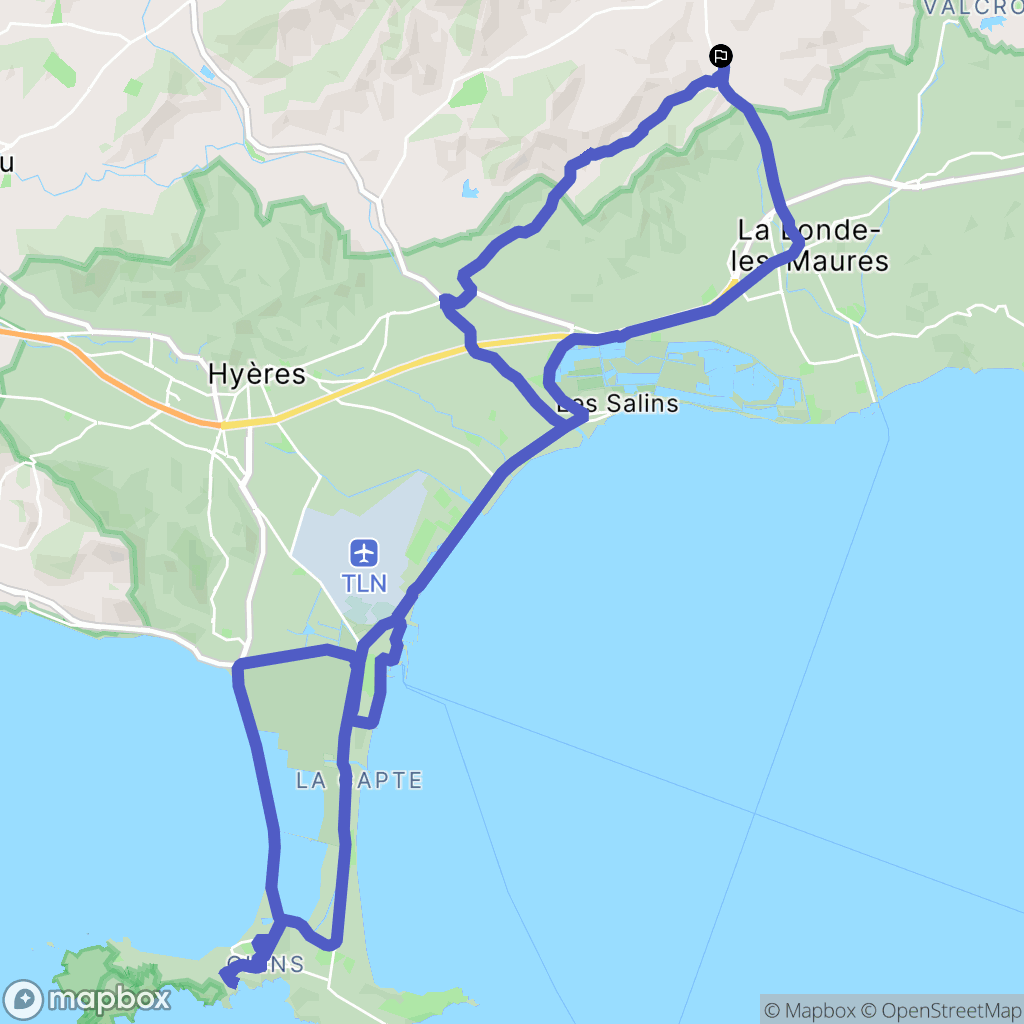 La Londe-les-Maures : carte du parcours de randonnée - France
