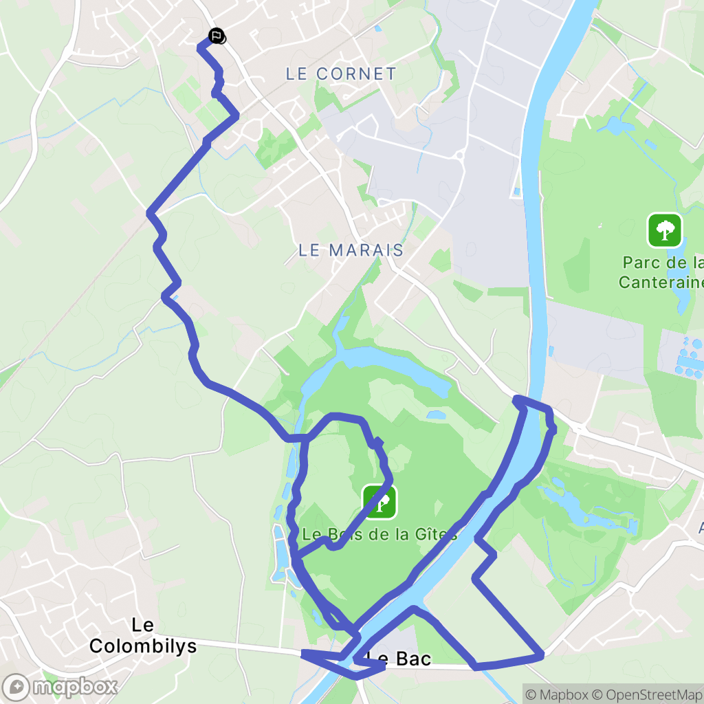 Santes : carte du parcours de randonnée - France