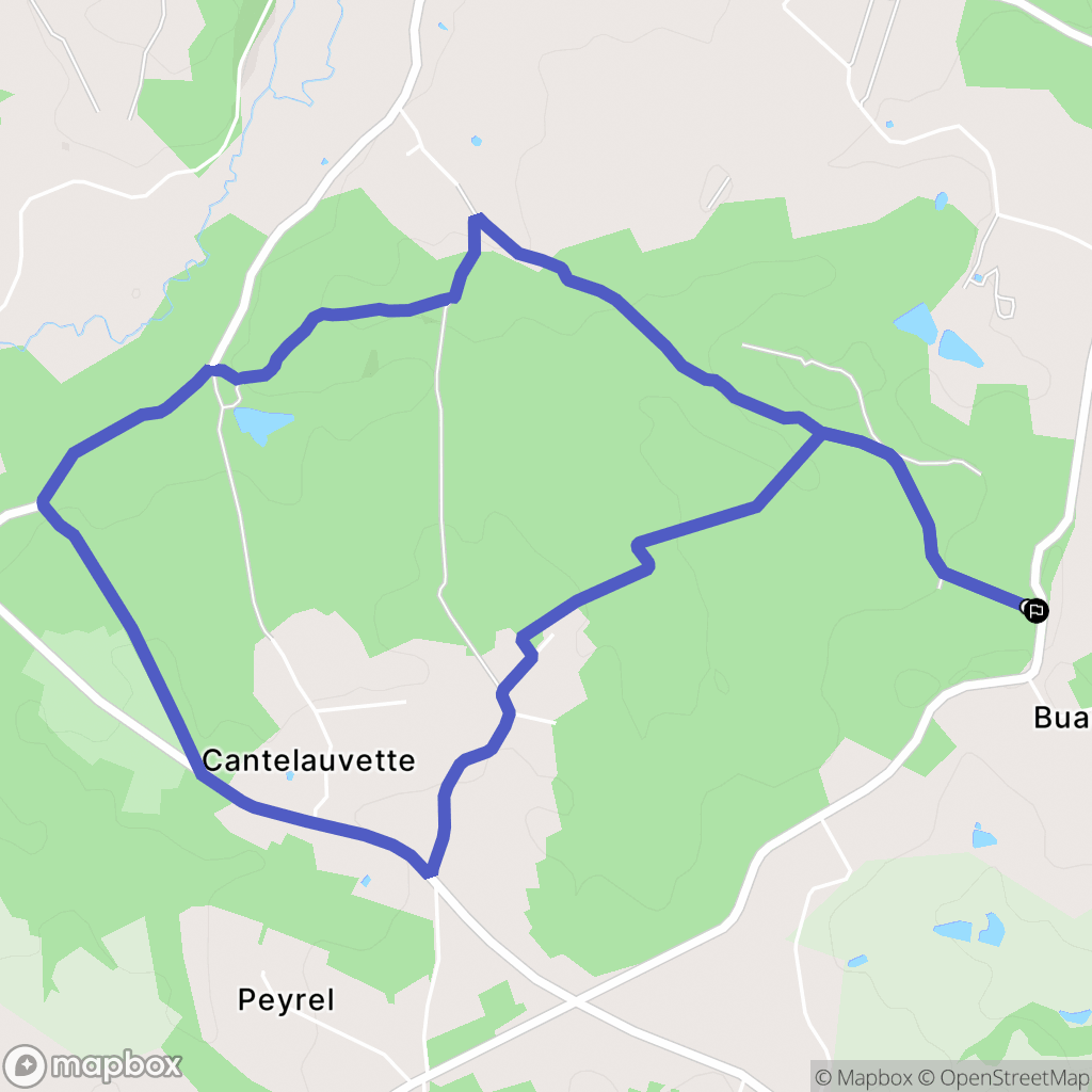 Ginestet : carte du parcours de randonnée - France