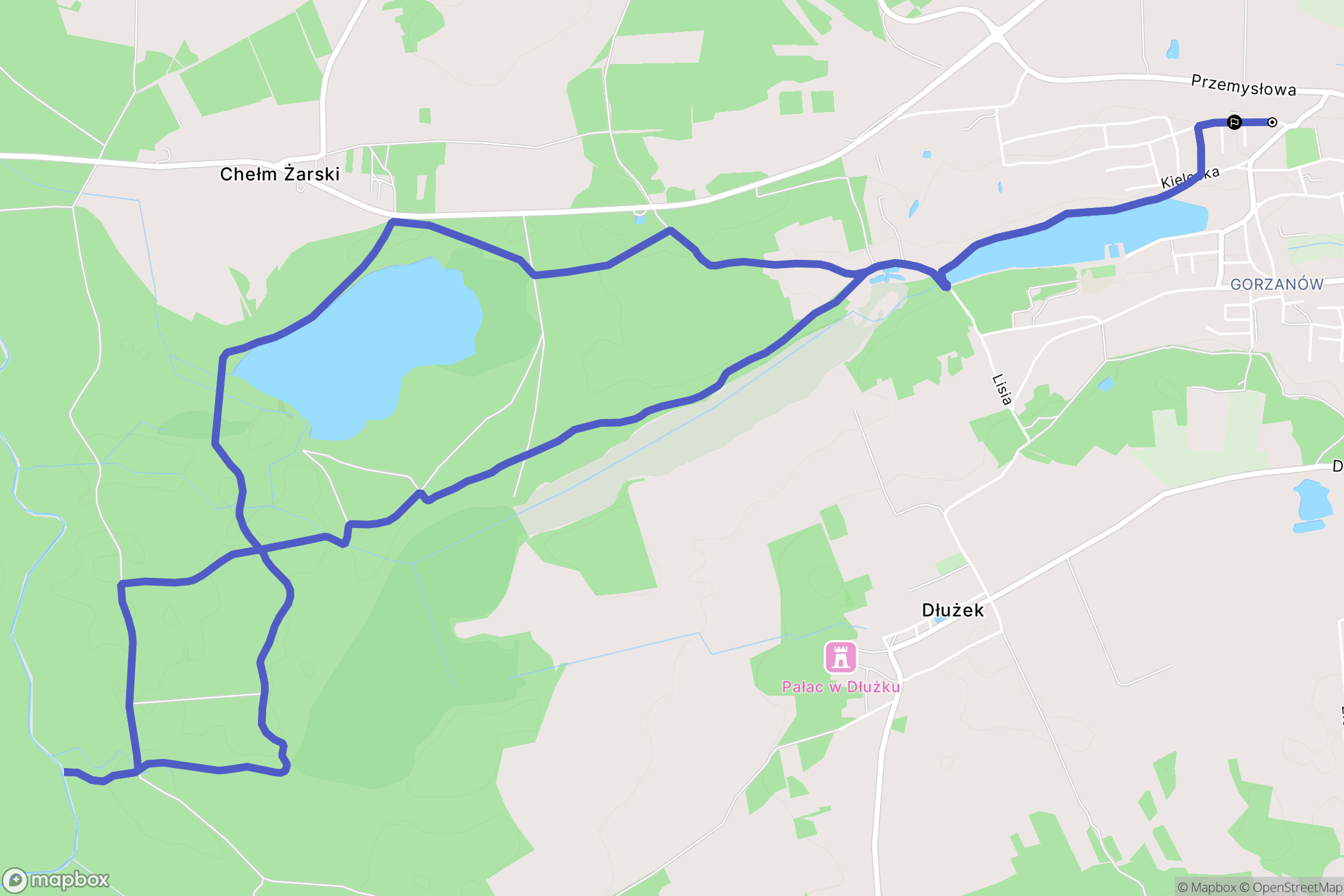 Lubsko: mapa trasy - Poland