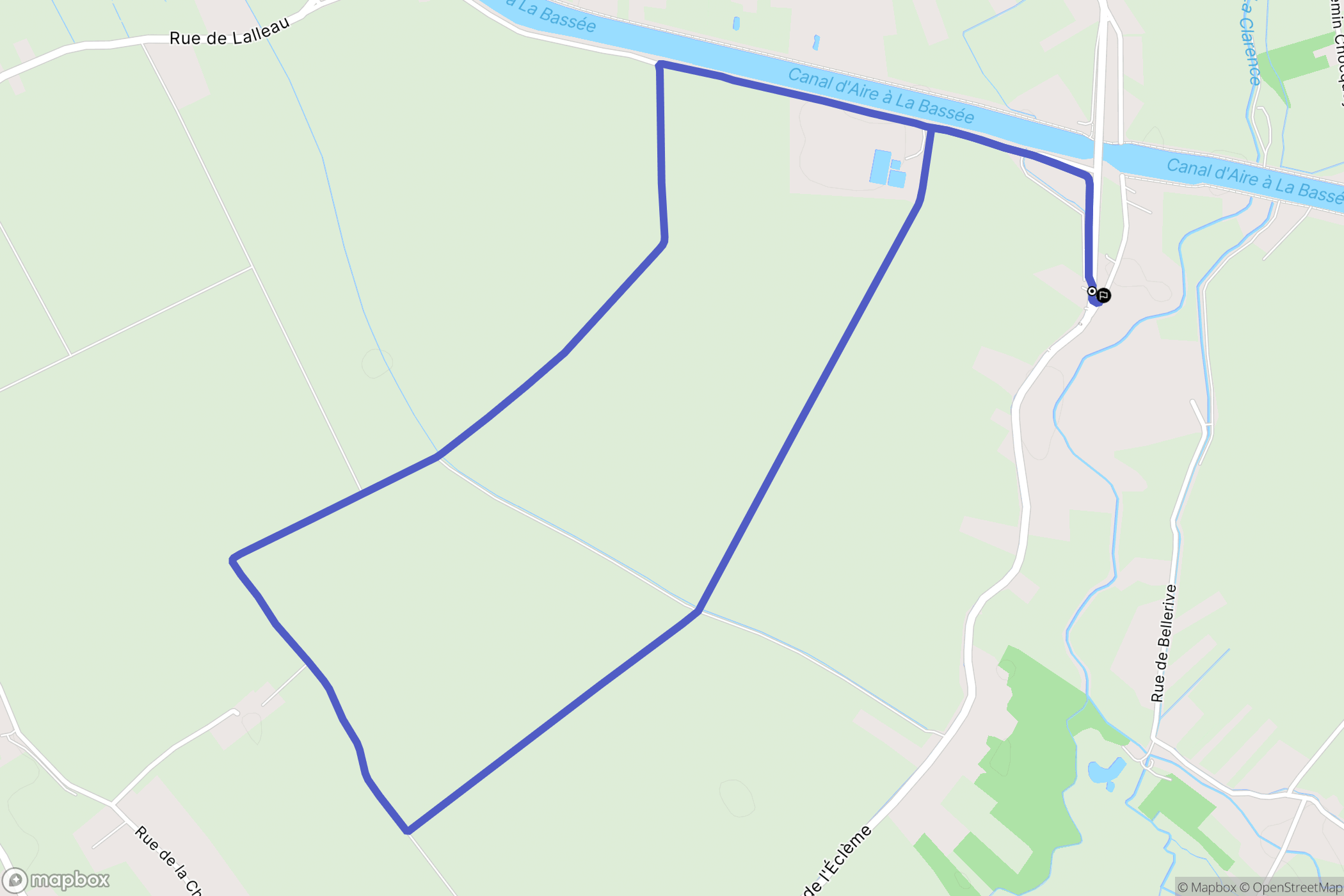 Robecq : carte du parcours de randonnée - France
