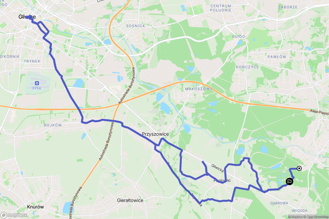 Ruda Śląska: mapa trasy - Poland