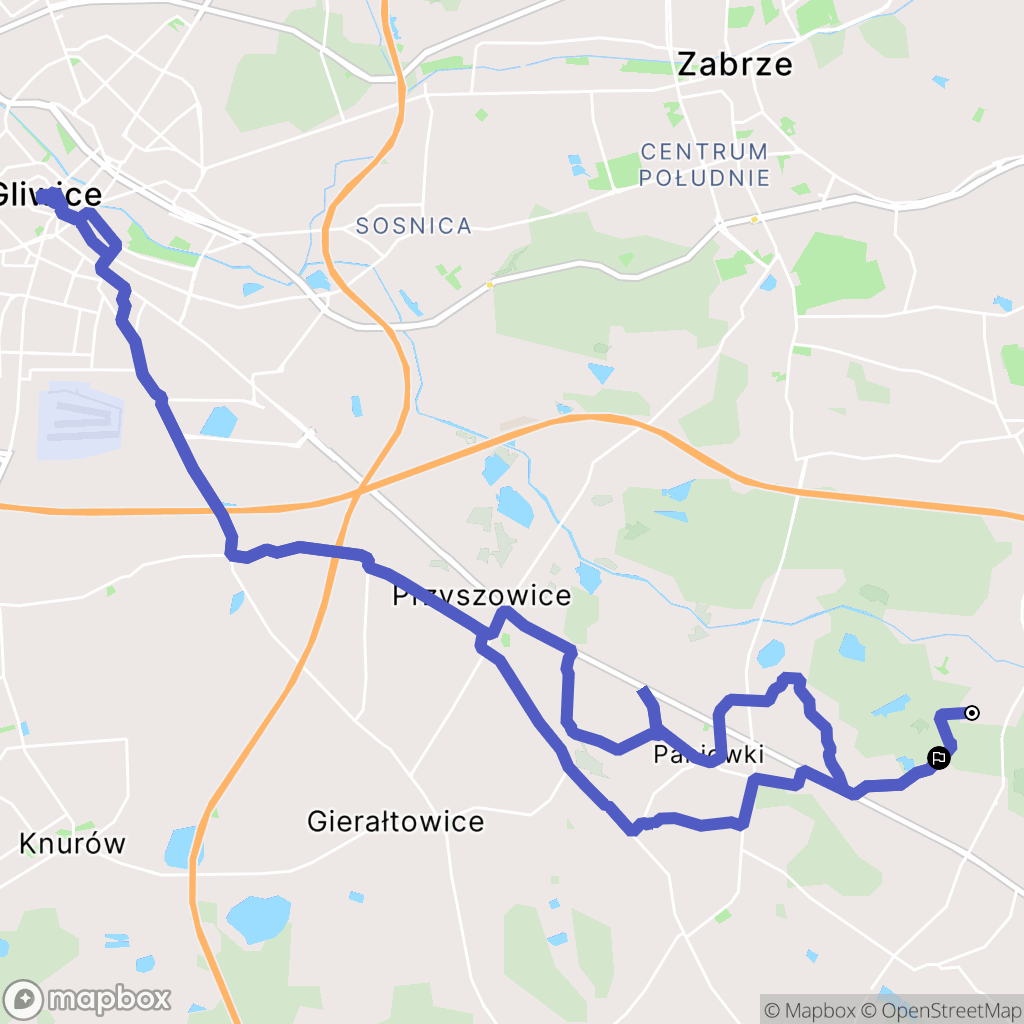 Ruda Śląska: mapa trasy - Poland