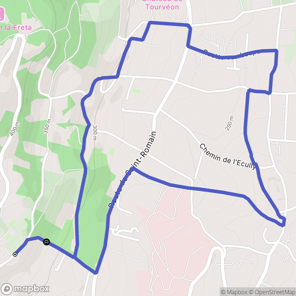 Saint-Cyr-au-Mont-d'Or : carte du parcours de randonnée - France