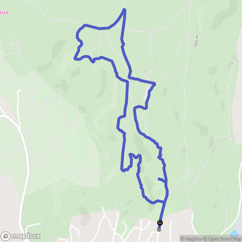 Aramon : carte du parcours de randonnée - France