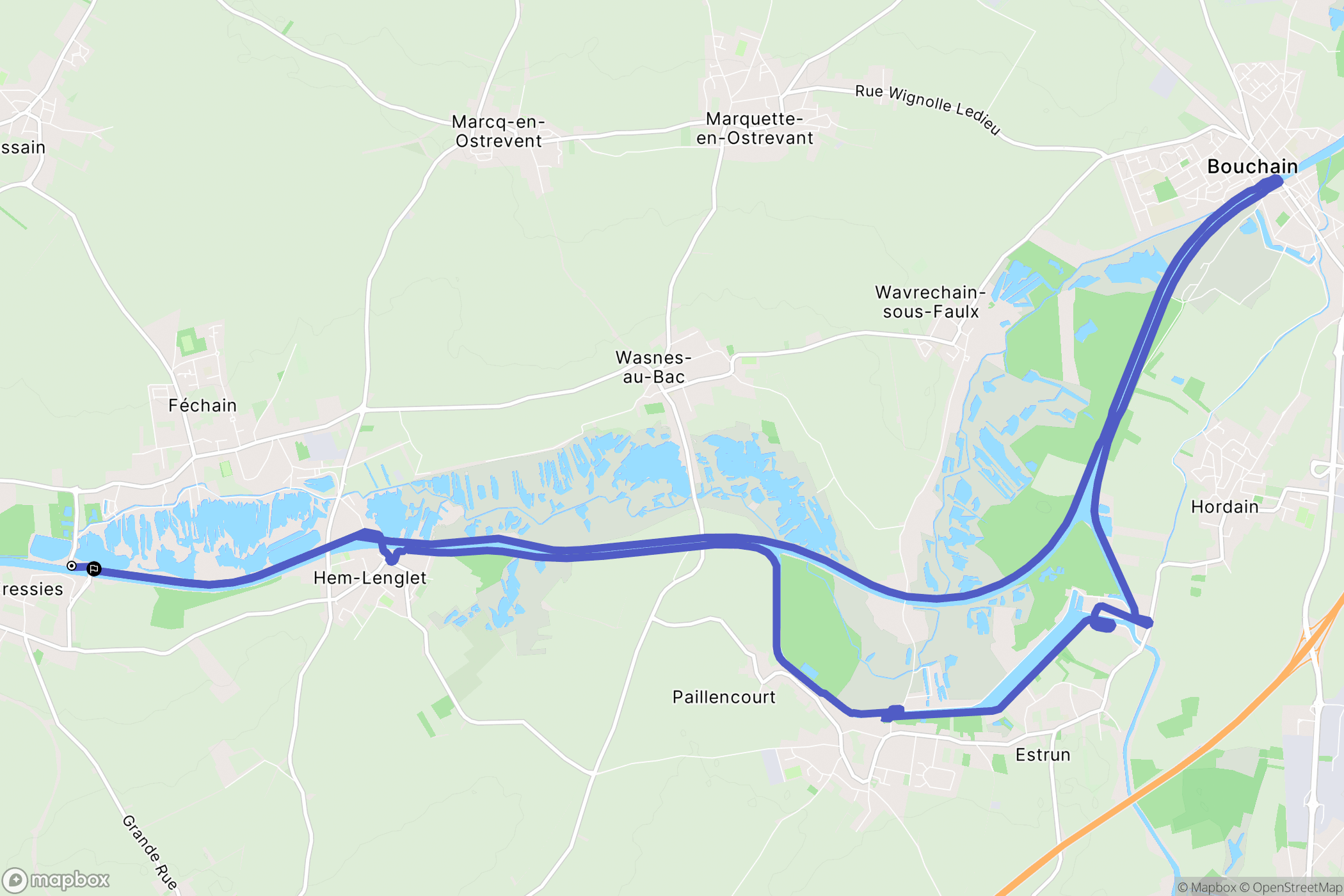 Fressies : carte du parcours de randonnée - France