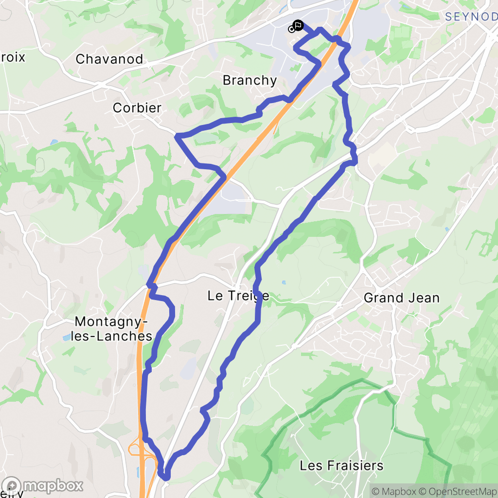 Annecy : carte du parcours de randonnée - France