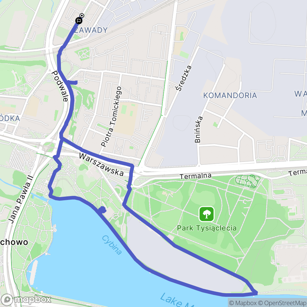Poznań: mapa trasy - Poland