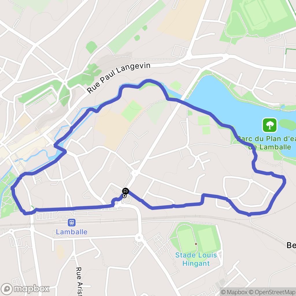 Lamballe-Armor : carte du parcours de randonnée - France