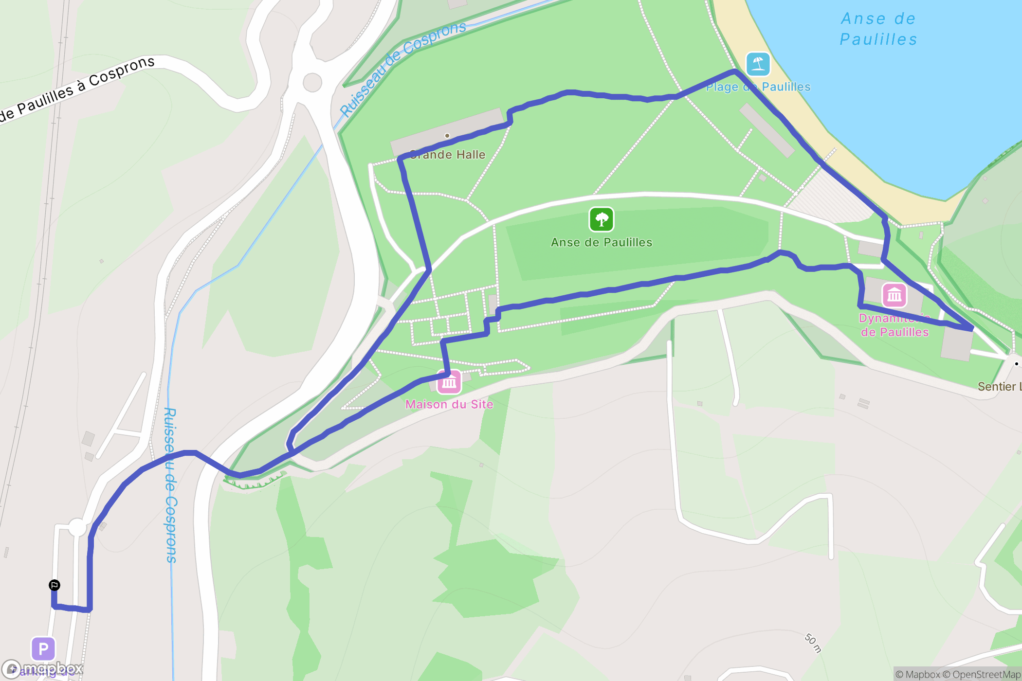 Port-Vendres : carte du parcours de randonnée - France