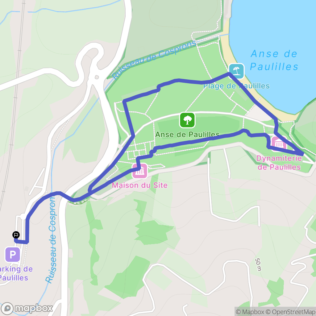 Port-Vendres : carte du parcours de randonnée - France