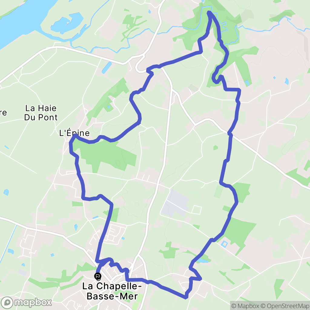 Saint-Julien-de-Concelles : carte du parcours de randonnée - France