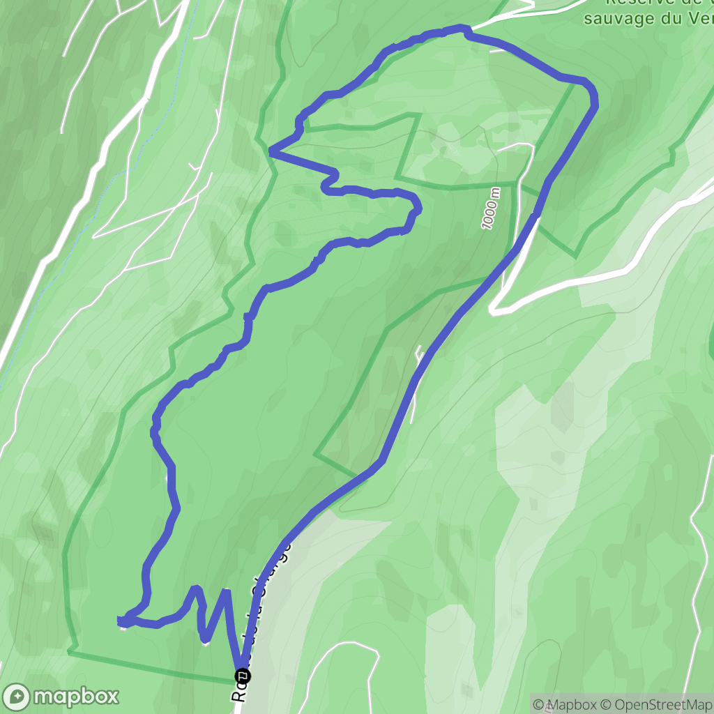 Léoncel : carte du parcours de randonnée - France