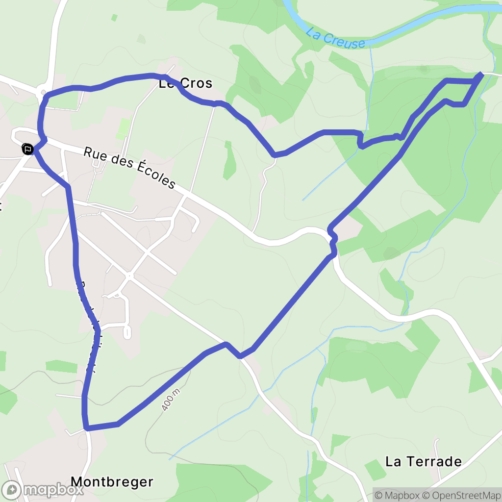 Saint-Laurent : carte du parcours de randonnée - France
