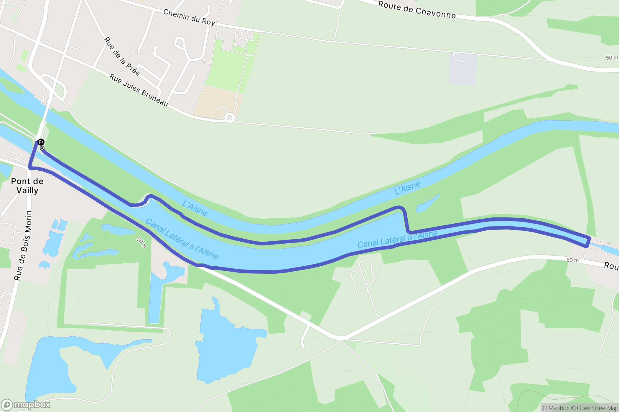 Presles-et-Boves : carte du parcours de randonnée - France