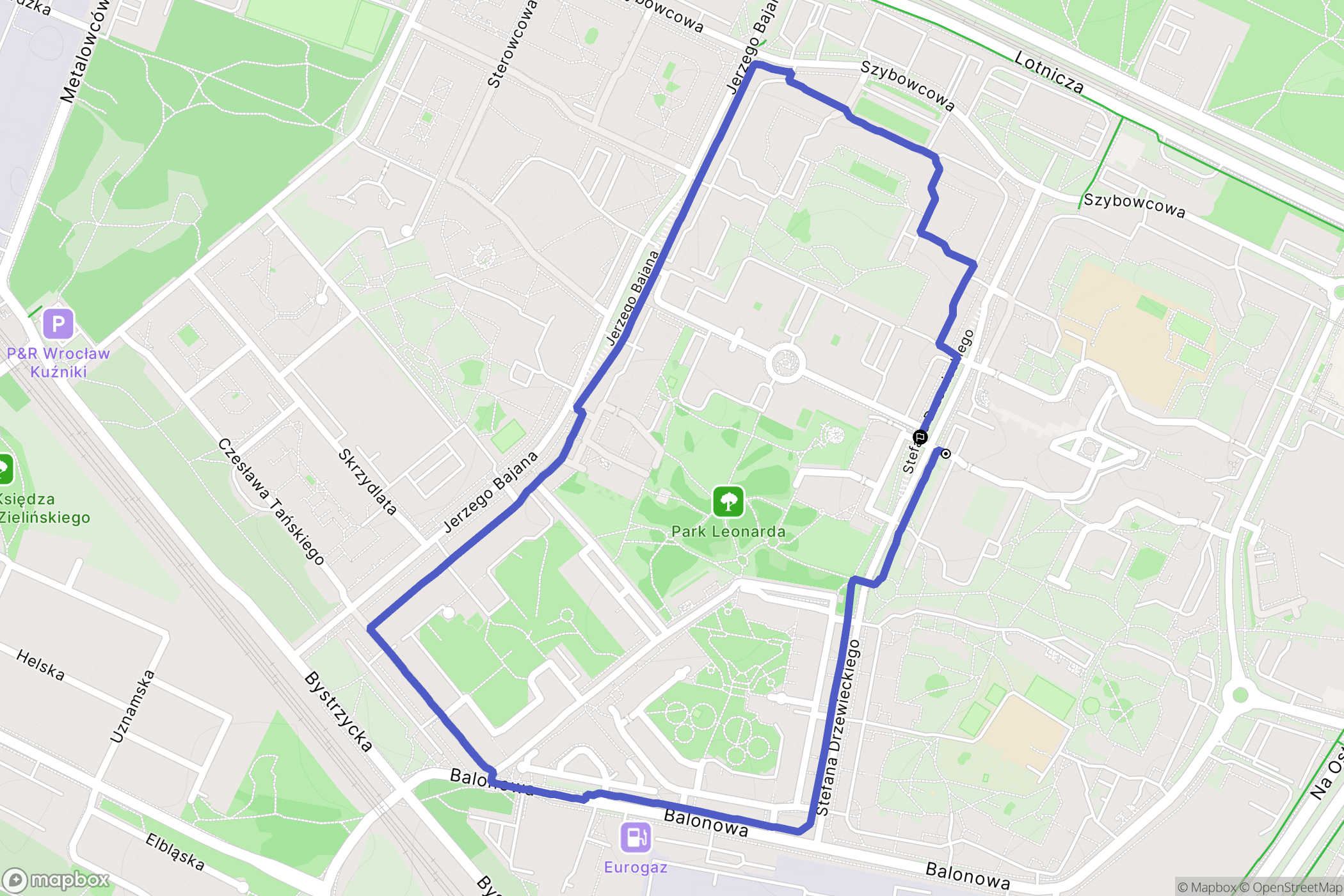 Wrocław: mapa trasy - Poland