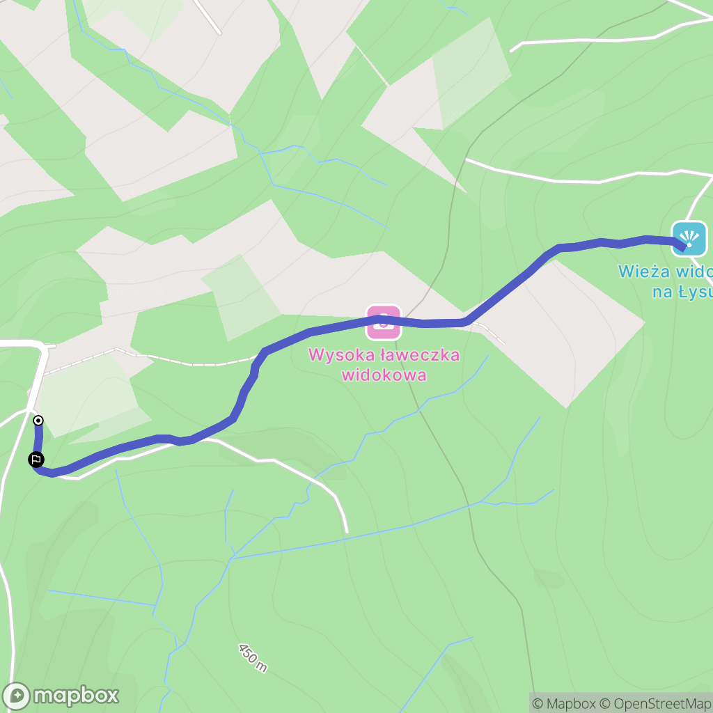 Dominikowice: mapa trasy - Poland
