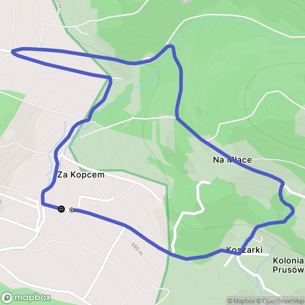 Milówka: mapa trasy - Poland