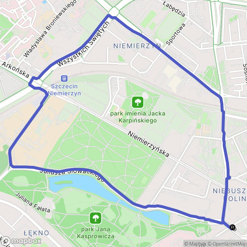 Szczecin: mapa trasy - Poland