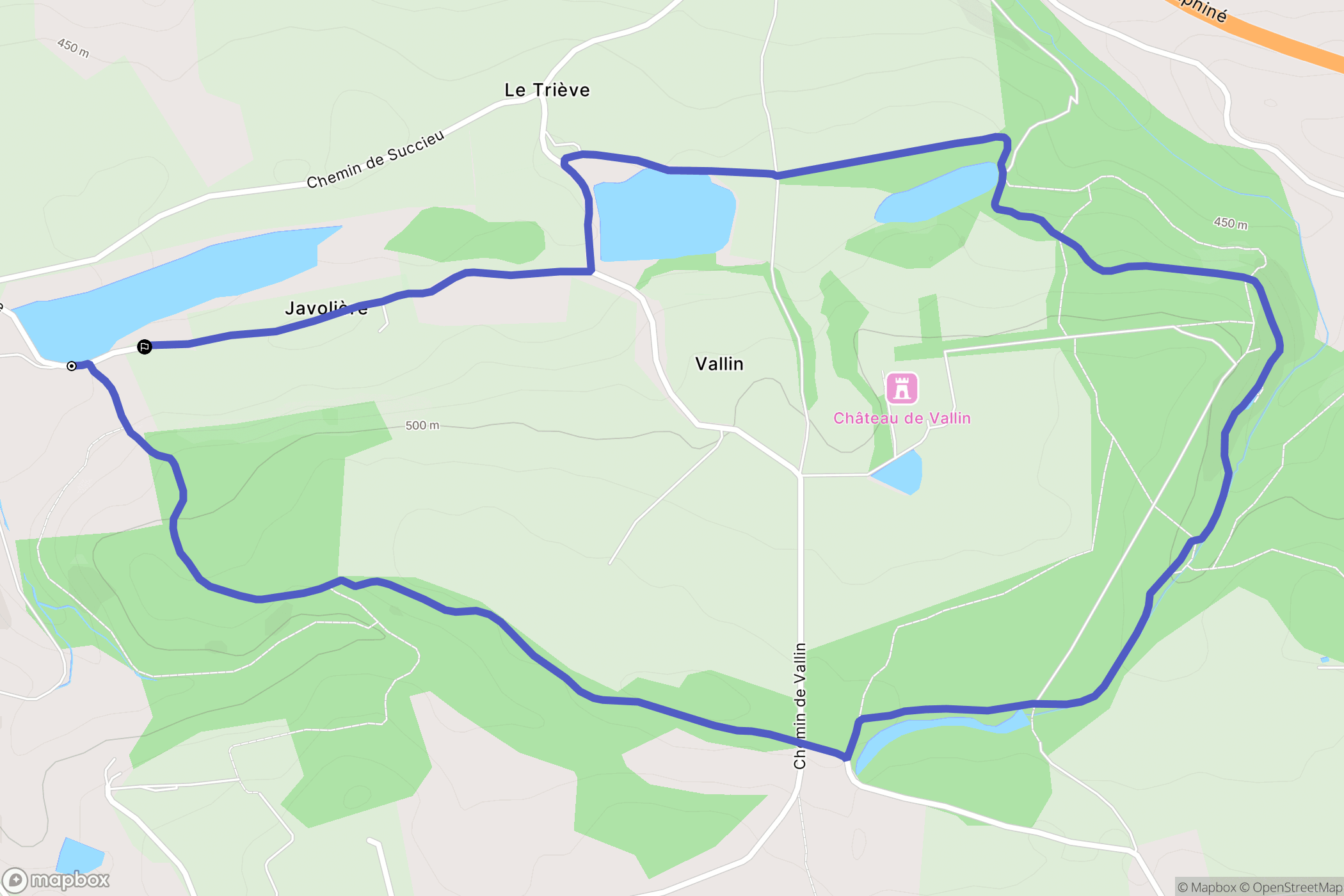 Saint-Victor-de-Cessieu : carte du parcours de randonnée - France